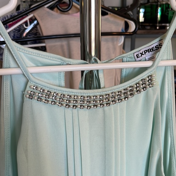 Mint green camisole with beading - Picture 2 of 3